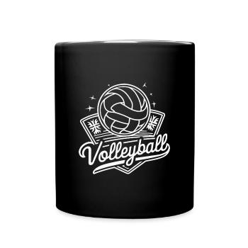 Beachvolleyball Sommer Hit Sandspiel Spaß - Tasse einfarbig - Schwarz - Vorne