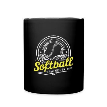 Softball-Trainerin Coach Inspiration Teamgeist - Tasse einfarbig - Schwarz - Vorne