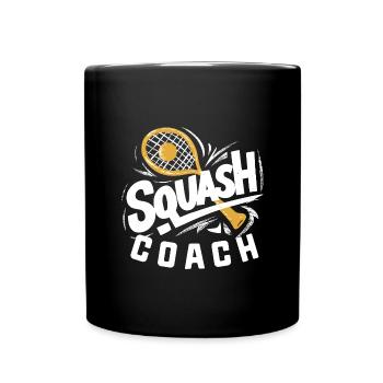 Squashspielen-Coach - Tasse einfarbig - Schwarz - Vorne