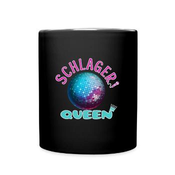 Schlager Queen Schlagerfan Schlagerparty - Tasse einfarbig - Schwarz - Vorne