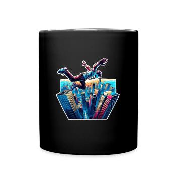 Parkour - Tasse einfarbig - Schwarz - Vorne
