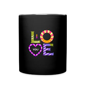 I love you - Full Colour Mug - black - Front