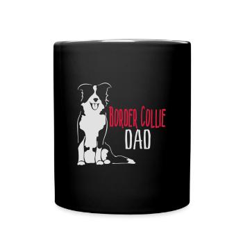 Border Collie Dad - Tasse einfarbig - Schwarz - Vorne
