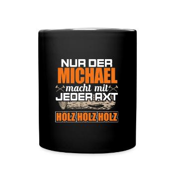 MICHAEL - Holz - Tasse einfarbig - Schwarz - Vorne