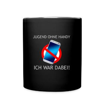 Jugend ohne Handy ich war dabei - Tasse einfarbig - Schwarz - Vorne