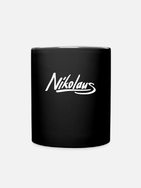 Nikolaus - Tasse einfarbig - Schwarz