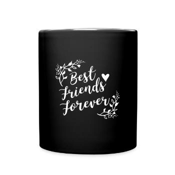 Best Friends Forever BFF Goals Besties Gift Idea - Full Colour Mug - black - Front