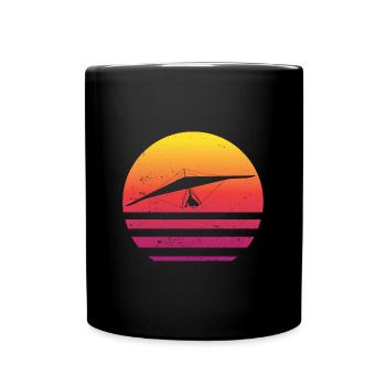 Hang Gliding Retro Vintage Sunset Paragliding Gift - Full Colour Mug - black - Front