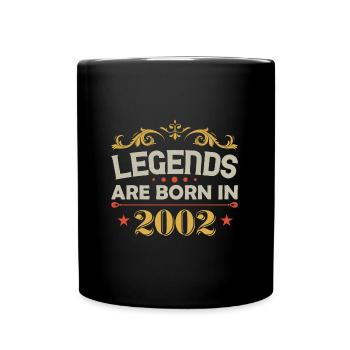 Legends were born in 2002 birthday - Full Colour Mug - black - Front
