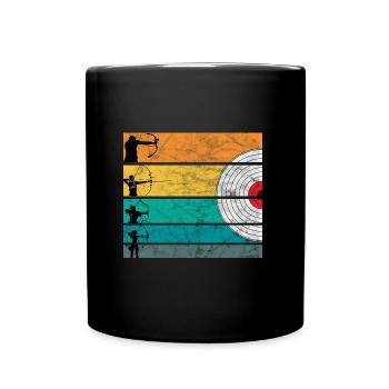 Archershooting Archer Bow Arrow Longbow - Full Colour Mug - black - Front