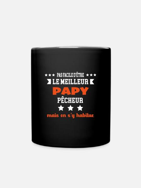 Meilleur papy pêcheur - Mug uni - noir