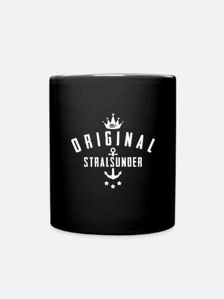 100% Original Stralsunder Hansestadt Stralsund - Tasse einfarbig - Schwarz