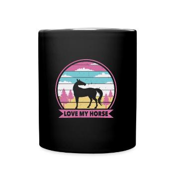 I love my horse - Full Colour Mug - black - Front
