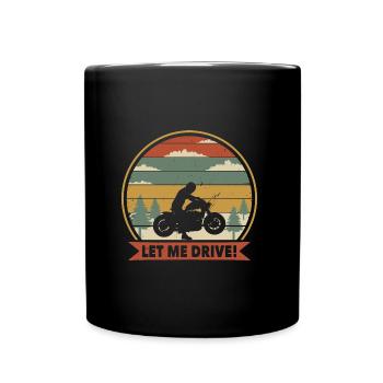 Let me ride motorcyclists - Full Colour Mug - black - Front