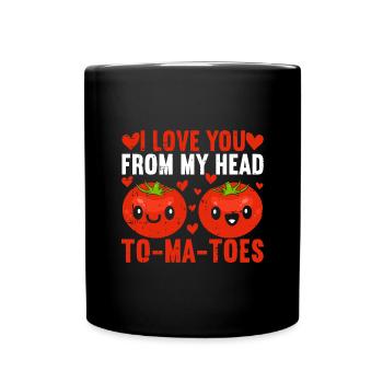 Tomate - Tasse einfarbig - Schwarz - Vorne