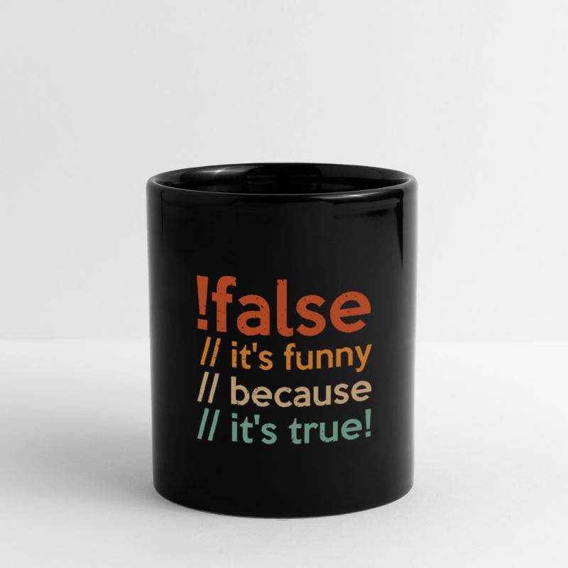 Programmierer false true Informatiker Student Code Tasse einfarbig