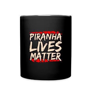 Piranha - Tasse einfarbig - Schwarz - Vorne