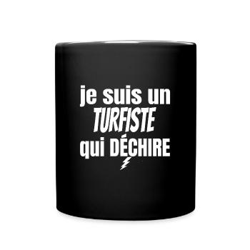 turfiste qui déchire - Mug uni - noir - Devant