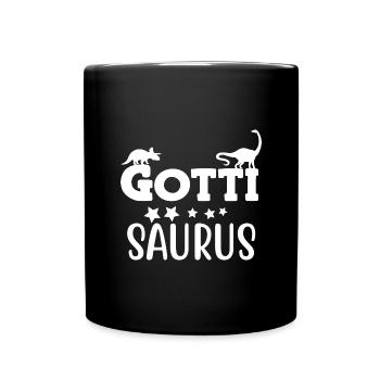 Gotti Saurus Gotti Schweiz Patentante - Tasse einfarbig - Schwarz - Vorne