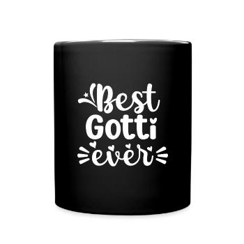 Beste Gotti Schweiz Patentante Gotti Saurus - Tasse einfarbig - Schwarz - Vorne