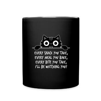 Funny Cat Saying - Cat Sayings Can Opener - Full Colour Mug - black - Front