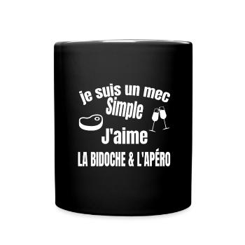 bidoche et apéro - Mug uni - noir - Devant