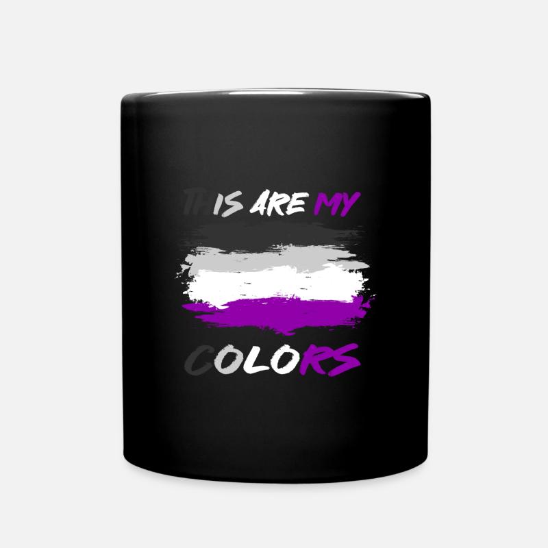 Asexual Proud Stolz Geschenk - Tasse einfarbig - Schwarz