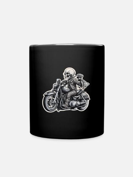 Squelette sur moto - Mug uni - noir