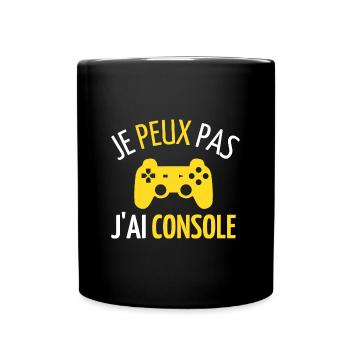 JE PEUX PAS J'AI CONSOLE - Mug uni - noir - Devant