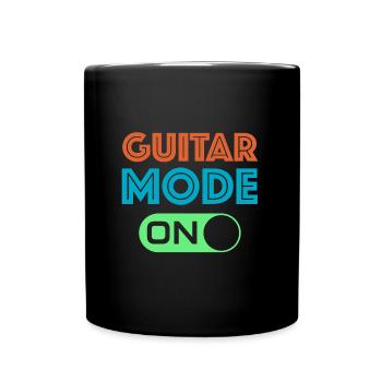 Guitar Mode on | Gitarre, Musik, Musikschule - Tasse einfarbig - Schwarz - Vorne