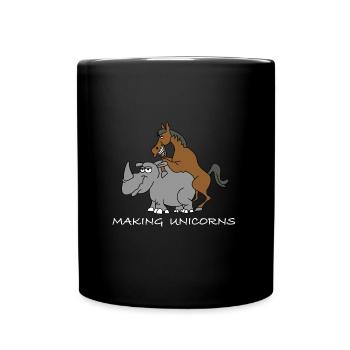 Making unicorns | Rhinoceros, funny sayings - Full Colour Mug - black - Front