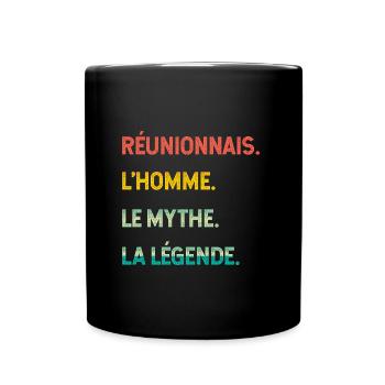Réunionnais Pour Une légende De La Réunion - Mug uni - noir - Devant