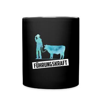 Führungskraft Kuh Bauer Geschenkidee - Tasse einfarbig - Schwarz - Vorne