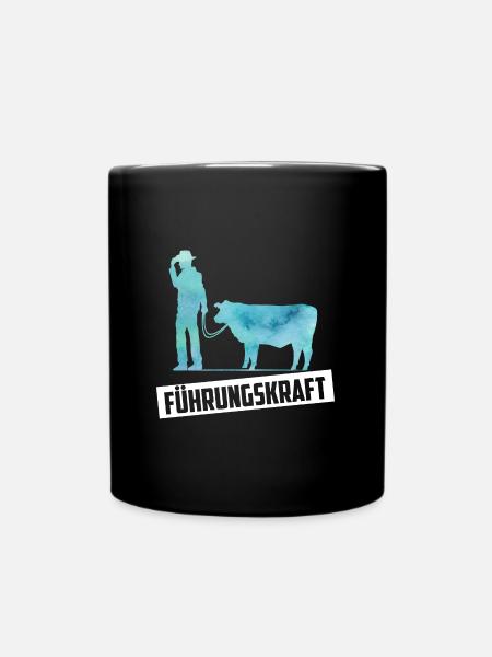 Führungskraft Kuh Bauer Geschenkidee - Tasse einfarbig - Schwarz