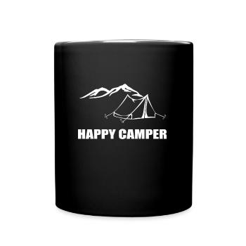 camping - Tasse einfarbig - Schwarz - Vorne
