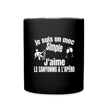 canyoning et apéro - Mug uni - noir - Devant