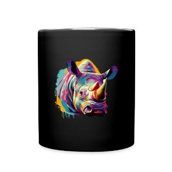 Rhinozeros - Tasse einfarbig - Schwarz - Vorne