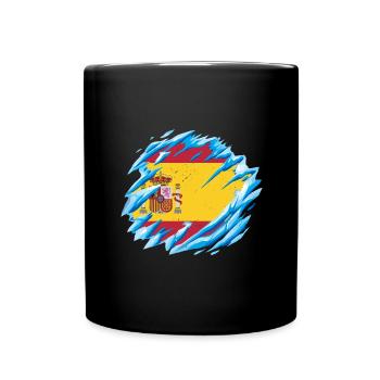 Spain Flag Vintage Spanish Flag Distressed Look - Full Colour Mug - black - Front