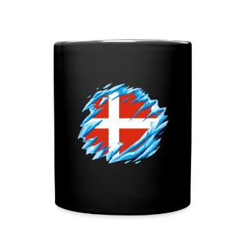 Denmark Flag Scandinavia Danish Flag Travel - Full Colour Mug - black - Front