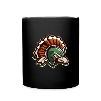Gobble and Tackle Thanksgiving American Football - Tasse einfarbig - Schwarz - Vorne