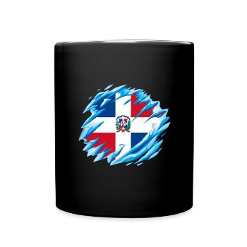 Dominican Republic Flag Dom Rep Flag Travel - Full Colour Mug - black - Front