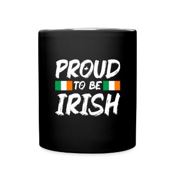 Drapeau de l'Irlande Drapeau irlandais vintage Dublin - Mug uni - noir - Devant