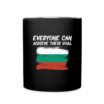 Bulgarien Flagge Bulgarische Fahne Goldstrand - Tasse einfarbig - Schwarz - Vorne