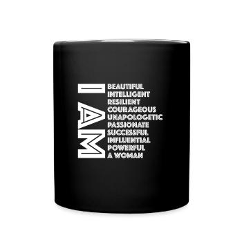 I'm a Woman | funny sayings - Full Colour Mug - black - Front