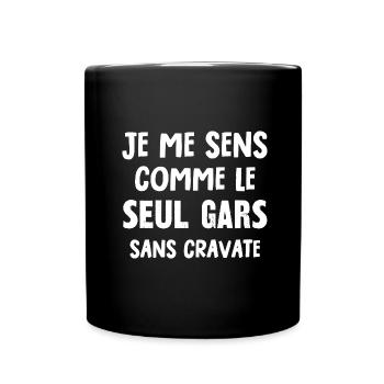 le seul gars sans cravate - Mug uni - noir - Devant