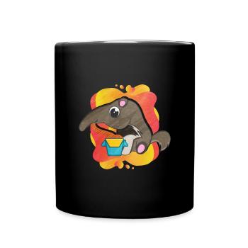 Dear Anteater Gift - Full Colour Mug - black - Front