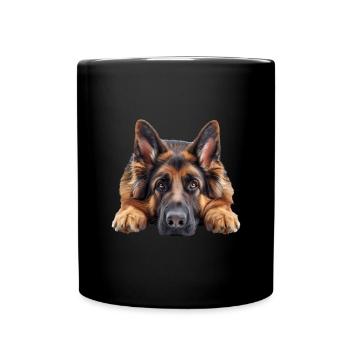 German Sheperd - Tasse einfarbig - Schwarz - Vorne