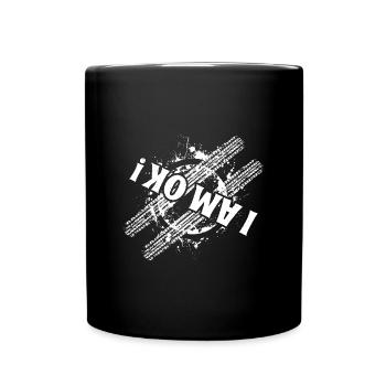 Dirtbike Rider I Am Ok MX Motocross Supercross - Full Colour Mug - black - Front