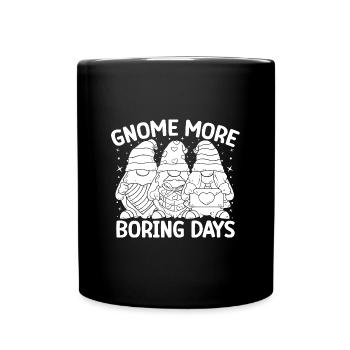 Gnome Costume Men Gnome More Boring Days Gnome - Full Colour Mug - black - Front