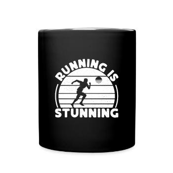 Marathon Runner Running Is Stunning - Full Colour Mug - black - Front